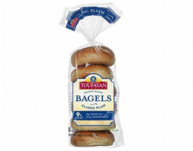 Toufayan Bakery Classic Plain Bagels (6ct) - Carton