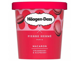 Haagen Dazs Pint Macaron Strawberry Raspberry - Carton