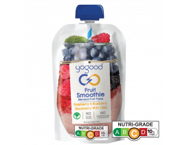 Yogood Go Fruit Smoothie Raspberry Blueberry Blackberry with Chia - Carton (Free 1 Carton for every 10 cartons ordered)