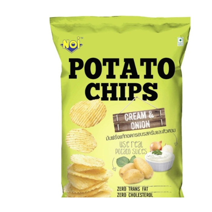 Tong Garden Noi Potato Chips Cream & Onion - Carton