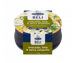 Chris'S Foods Chris Deli Spicy Avocado, Feta & Jalapeno - Carton