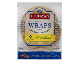 Toufayan Bakery Low Carb & Low Sodium Wraps, 5ct - Carton