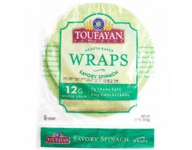 Toufayan Bakery Savory Spinach Wraps, 6ct - Carton