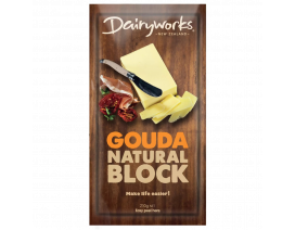 Dairyworks Gouda Natural Block Cheese - Carton