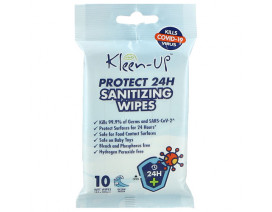Kleen Up Protect 24H Sanitizing Wipes 10s - Carton
